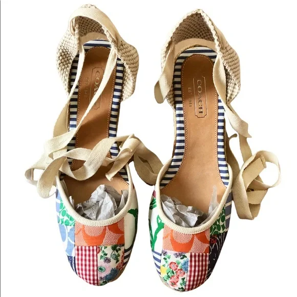Coach | Shoes | Coach Kerrie Patchwork Wedge Espadrilles  display picture 1